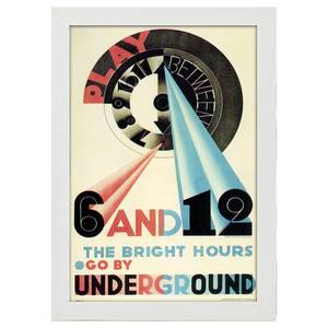 Bilderrahmen Poster 1930 Bright Hours Weiß