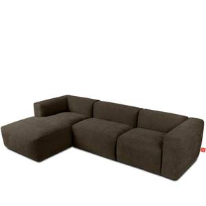 Ecksofa BUFFO 5-Sitzer Braun - Breite: 297 cm - Armlehne beidseitig montierbar - Ecke davorstehend links - Ottomane davorstehend links