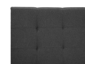 Lit double ROCHELLE Noir - Gris foncé - Gris - 147 x 109 x 218 cm