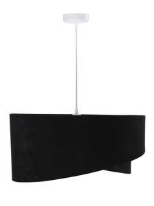 Lampe à suspension MADAN Noir - Gris - Blanc - Métal - Textile - 50 x 25 x 50 cm