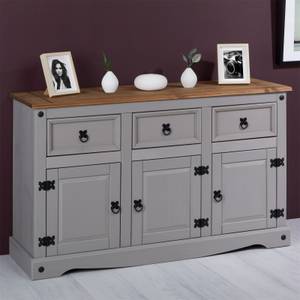 Buffet RAMON Gris - Bois massif - 125 x 76 x 40 cm