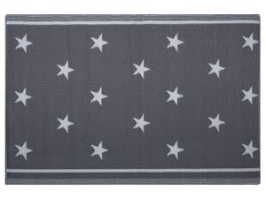 Tapis d'extérieur LATUR Gris foncé - Gris - Blanc