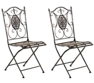 Chaises de jardin Sibell Lot de 2 Bronze