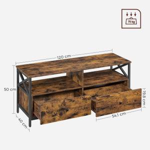 TV-Schrank Santiago Braun - Holzwerkstoff - 40 x 50 x 120 cm