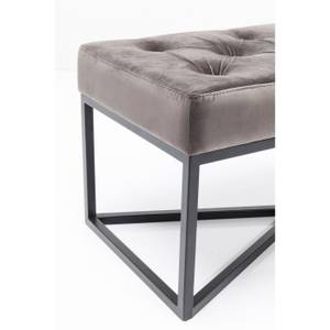 Banc Crossover Velours / Acier - Taupe / Noir