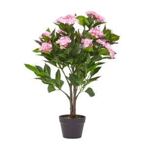 Kunstpflanze Hortensie im Topf 85 cm Pink - Kunststoff - 60 x 85 x 85 cm