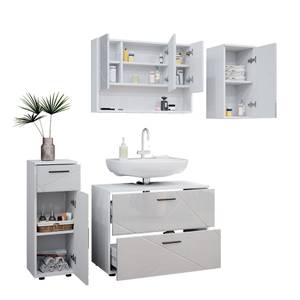 Mobilier de salle de bains Irma Blanc brillant - Blanc