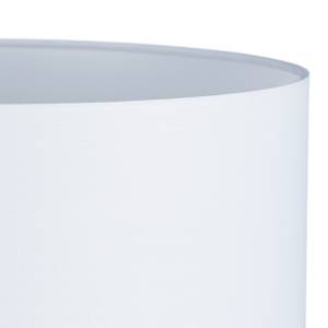 Stehlampe mit Tisch Braun - Weiß - Holzwerkstoff - Metall - Textil - 52 x 158 x 52 cm