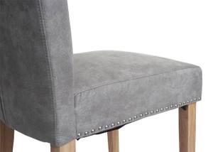 6er-Set Esszimmerstuhl Chesterfield II Hellgrau