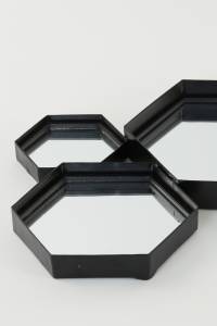 Spiegel CINCI Schwarz - Metall - 4 x 58 x 98 cm