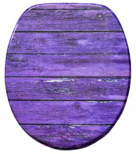 WC-Sitz mit Absenkautomatik Purple Wall Violett - Holzwerkstoff - 38 x 6 x 47 cm