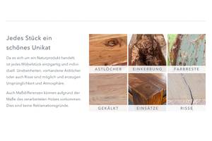 Beistelltisch TEAK Braun - Massivholz - Holzart/Dekor - 30 x 40 x 30 cm