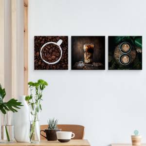 Set De Tableaux CAFÉ Grains De Café 3D 120 x 40 x 40 cm