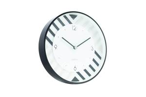 Horloge murale design THE PATTERNED. Blanc - Bois manufacturé - Verre - 30 x 30 x 5 cm
