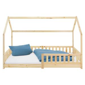 Kinderbett mit Rausfallschutz 200x90cm Braun