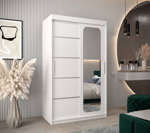 Armoire à portes coulissantes promo v2 Blanc - Largeur : 120 cm - 2 porte