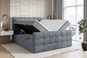 Boxspringbett SOLARIO Hellgrau - Breite: 140 cm - H4