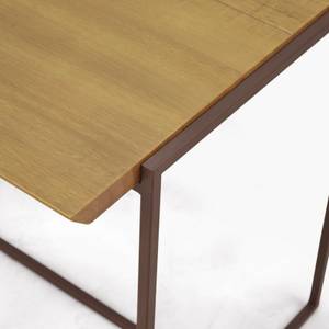 Table d'appoint en bois et métal marron Marron - En partie en bois massif - 63 x 63 x 60 cm