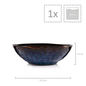 4-tlg. Schalen Set Tokio Blau - Stein - 36 x 13 x 24 cm