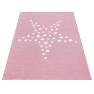 Kinderteppich - Belinda - rechteckig Pink - Kunststoff - 80 x 1 x 150 cm