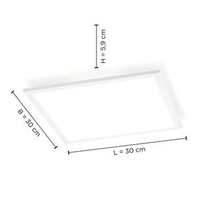 LED Deckenlampe Panel Backlight Weiß - Metall - Kunststoff - 30 x 6 x 30 cm