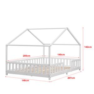 Lit enfant Treviolo avec Matelas Blanc - 146 x 142 x 207 cm