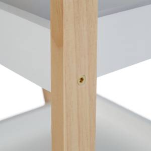 Badregal Leiter weiß Braun - Weiß - Holzwerkstoff - 35 x 99 x 36 cm