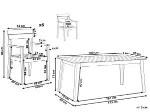 Gartenset FORNELLI 7-tlg 6er Set