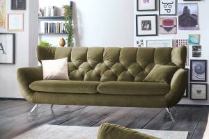 Sofa CHARME 2-Sitzer Velvet Dunkelgrün