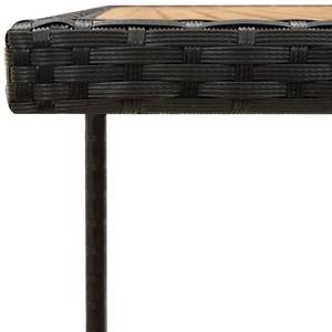 Gartentisch Schwarz - Polyrattan - Holzart/Dekor - 109 x 74 x 109 cm