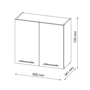 Hängeschrank Fame-Line 38387 Hochglanz Weiß - Sonoma Eiche Trüffel Dekor - 60 x 72 cm