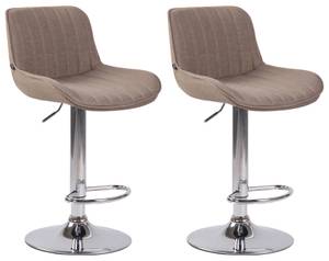 Tabouret de bar Lentini Lot de 2 Taupe