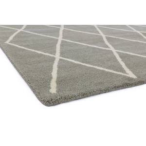 Tapis pure laine style berbère DIAMOND Argenté - 160 x 230 cm