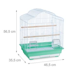 Vogelkäfig mit Zubehör Blau - Türkis - Metall - Kunststoff - 47 x 57 x 36 cm
