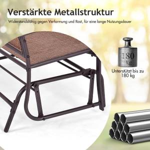 Schaukelbank 2-Sitzer OP70517 Braun - Metall - 72 x 93 x 105 cm