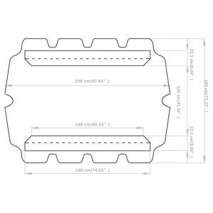 Toit de remplacement 3000900-1 Blanc - 150 x 18 x 188 cm