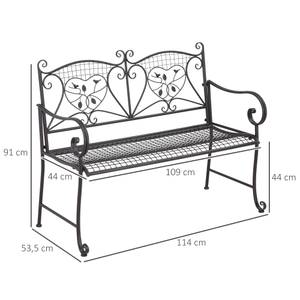 Gartenstuhl 84B-821 Braun - Metall - 54 x 91 x 114 cm