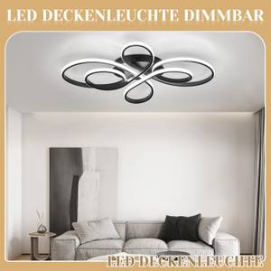 LED Deckenleuchte Alaric Schwarz - 58 x 100 cm