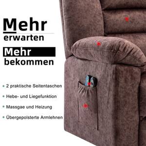 Massagesessel FABRC Braun - Metall - Massivholz - Textil - 89 x 100 x 80 cm