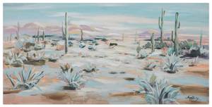 Acrylbild handgemalt Schönheit der Wüste Grün - Massivholz - Textil - 120 x 60 x 4 cm