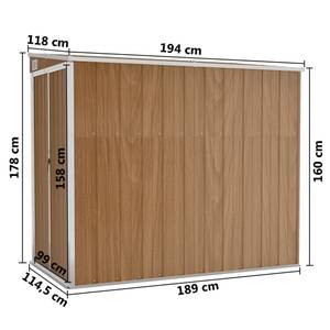 Abri de jardin 3006853 Marron - Profondeur : 194 cm