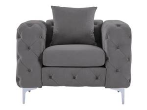 Fauteuil  EDWINA Gris - Textile - 91 x 76 x 106 cm