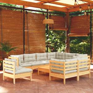 Salon de jardin Marron - Bois massif - 64 x 29 x 64 cm