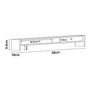 Monitorständer Hallstahammar Beige - Bambus - 56 x 10 x 18 cm