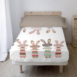 Rabbit family Bettlaken-set Textil - 1 x 160 x 270 cm