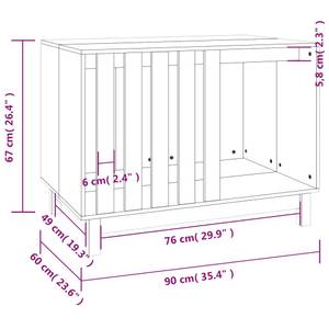 Maison pour chien 3017381-2 Blanc - 90 x 67 x 60 cm