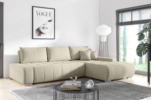 Ecksofa Eckcouch Bonari L Form Couch Beige - Ecke davorstehend rechts