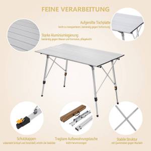 Campingtisch Wayne Grau - Metall - 120 x 79 x 69 cm