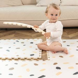 XXL Puzzlematte für Babys - Konfetti Cremeweiß