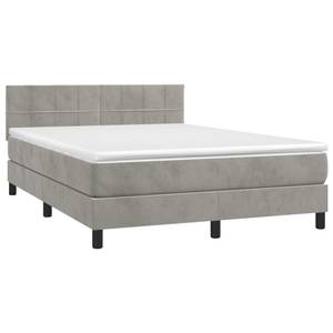 Boxspringbett 3017268-8 Hellgrau - 144 x 203 cm